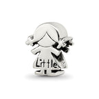 Reflections 925 Sterling Silver Little Sister Girl Bead 9 x 7 mm
