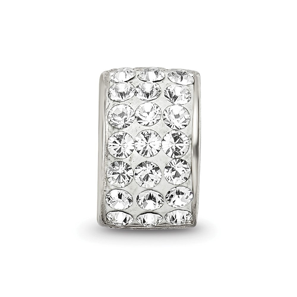 Reflections 925 Sterling Silver Clear Preciosa Crystal Bead 9 x 5 mm