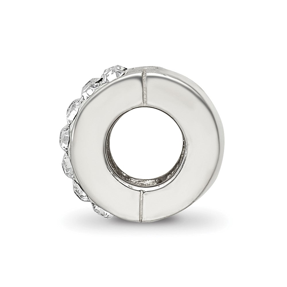 Reflections 925 Sterling Silver Clear Preciosa Crystal Bead 9 x 5 mm