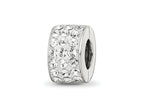 Reflections 925 Sterling Silver Clear Preciosa Crystal Bead 9 x 5 mm