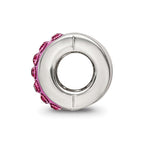 Reflections 925 Sterling Silver Pink Preciosa Crystal Bead 9 x 5 mm