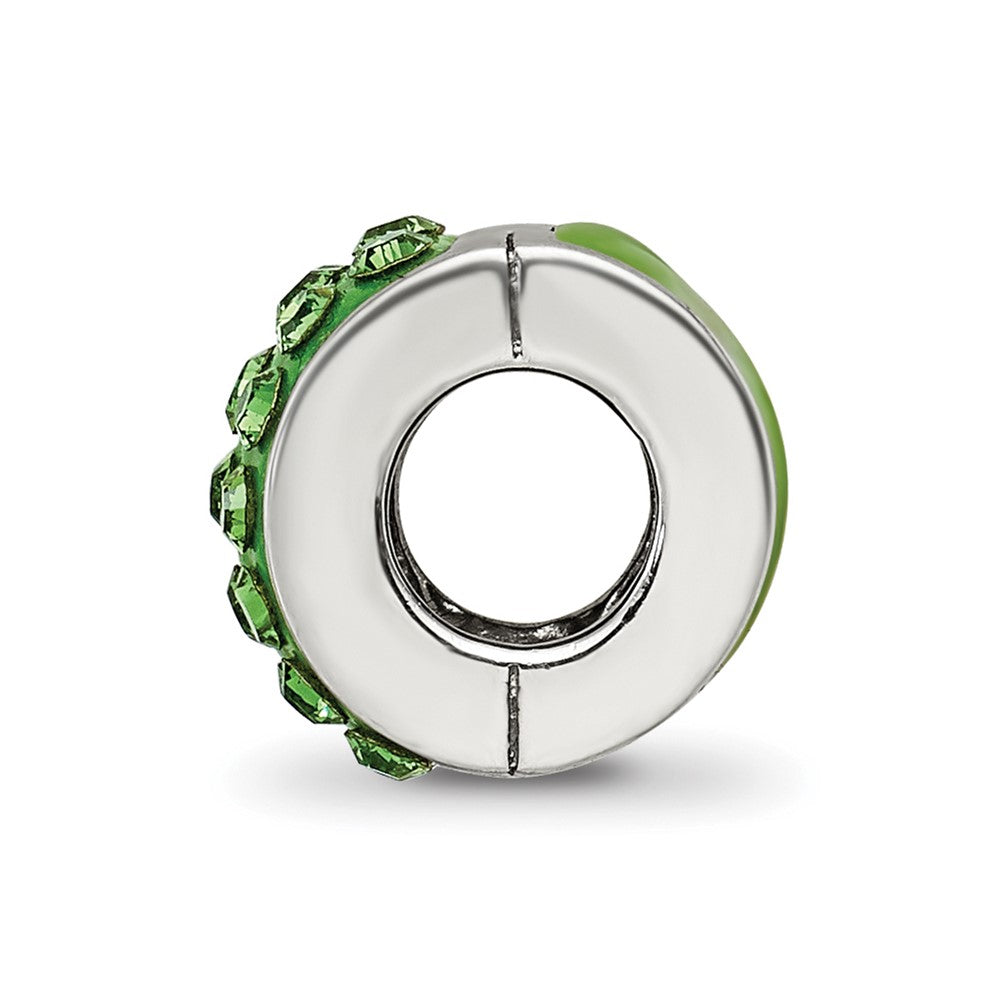 Reflections 925 Sterling Silver Refletions Green Preciosa Crystal Bead 9 x 5 mm