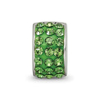Reflections 925 Sterling Silver Refletions Green Preciosa Crystal Bead 9 x 5 mm