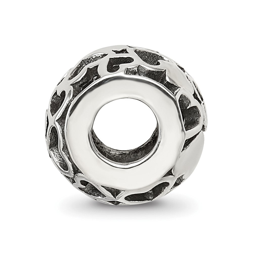 Reflections 925 Sterling Silver Hearts Bali Bead 10 x 9 mm