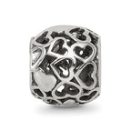 Reflections 925 Sterling Silver Hearts Bali Bead 10 x 9 mm