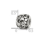 Reflections 925 Sterling Silver Hearts Bali Bead 10 x 9 mm
