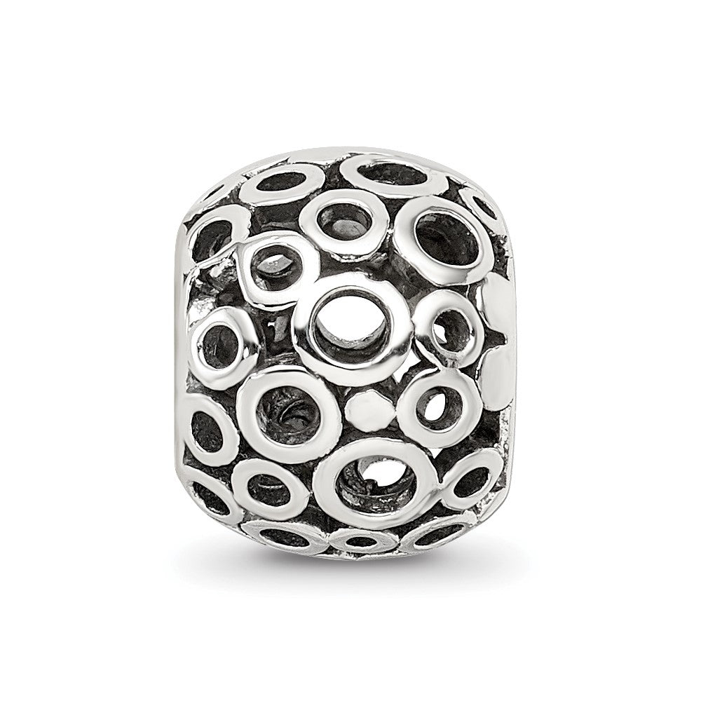 Reflections 925 Sterling Silver Circles Bali Bead 10 x 8 mm