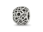 Reflections 925 Sterling Silver Circles Bali Bead 10 x 8 mm