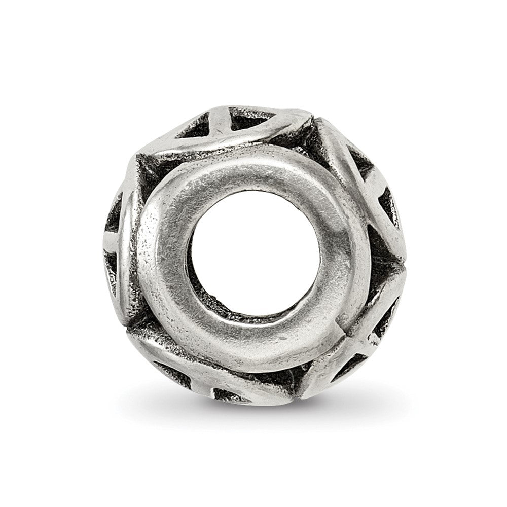 Reflections 925 Sterling Silver Peace Sign Bead 9 x 8 mm