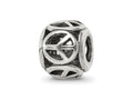 Reflections 925 Sterling Silver Peace Sign Bead 9 x 8 mm