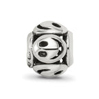 Reflections 925 Sterling Silver Smiley Faces Bead 9 x 7 mm