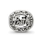 Reflections 925 Sterling Silver Faith Bead 8 x 10 mm
