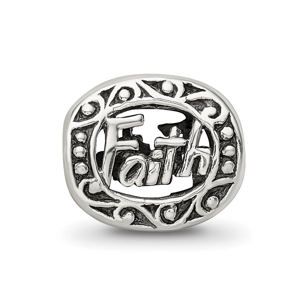 Reflections 925 Sterling Silver Faith Bead 8 x 10 mm