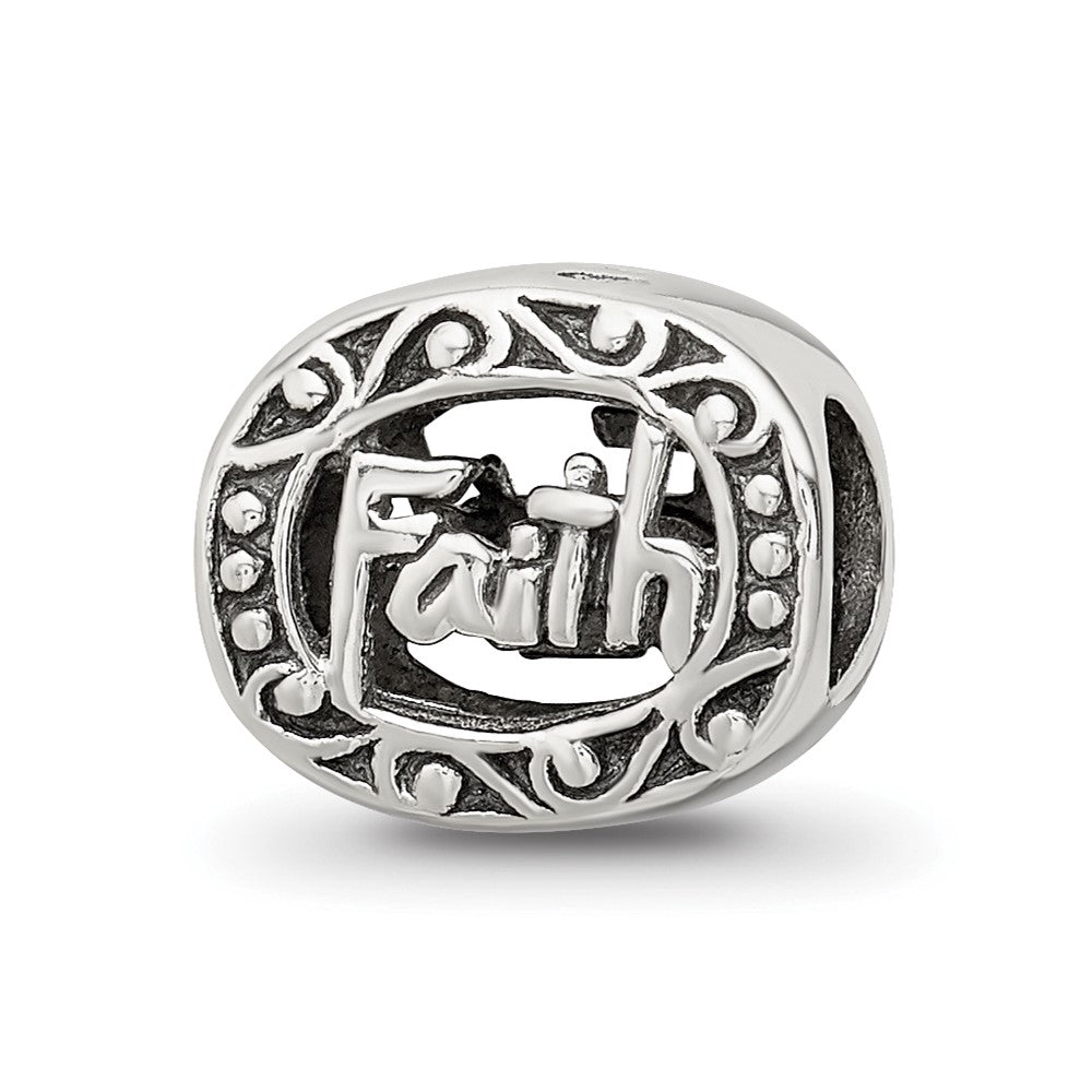 Reflections 925 Sterling Silver Faith Bead 8 x 10 mm