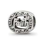 Reflections 925 Sterling Silver Faith Bead 8 x 10 mm