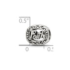 Reflections 925 Sterling Silver Faith Bead 8 x 10 mm