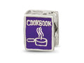 Reflections 925 Sterling Silver Purple Enameled Cookbook Bead 10 x 8 mm
