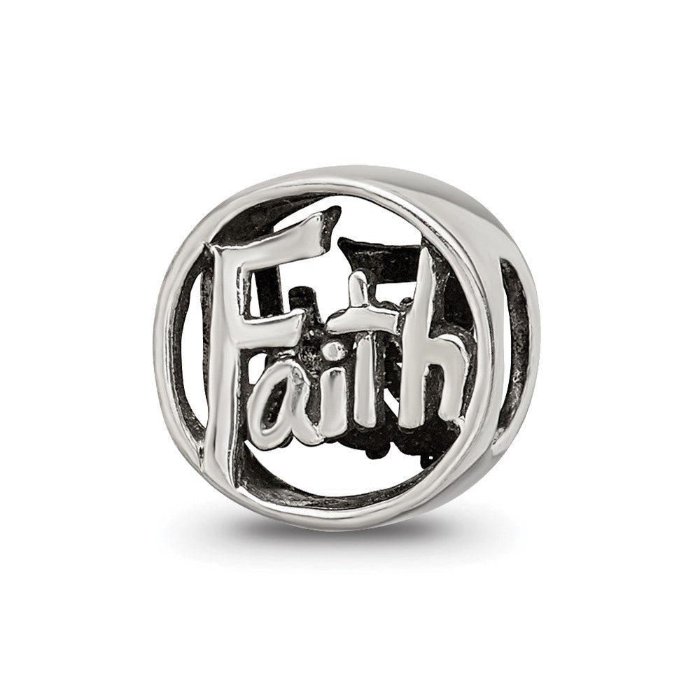 Reflections 925 Sterling Silver Faith Bead 8 x 8 mm