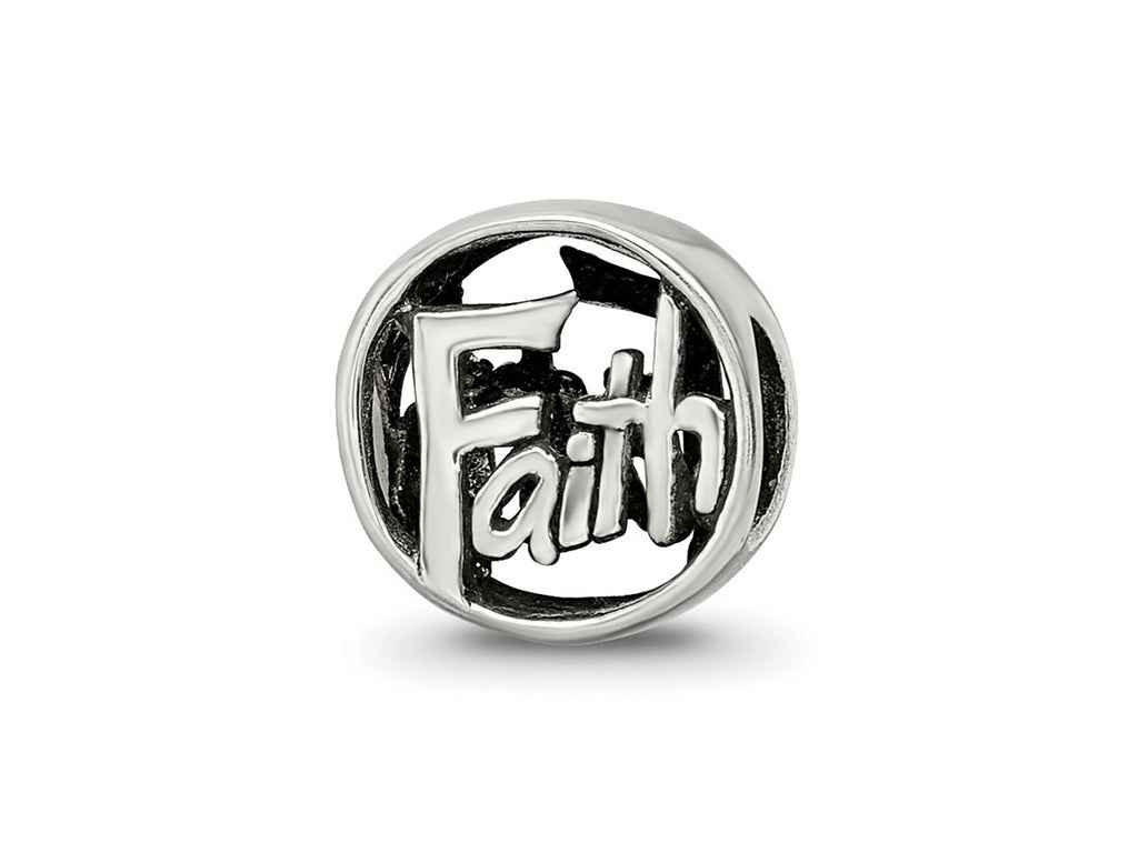 Reflections 925 Sterling Silver Faith Bead 8 x 8 mm