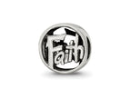 Reflections 925 Sterling Silver Faith Bead 8 x 8 mm