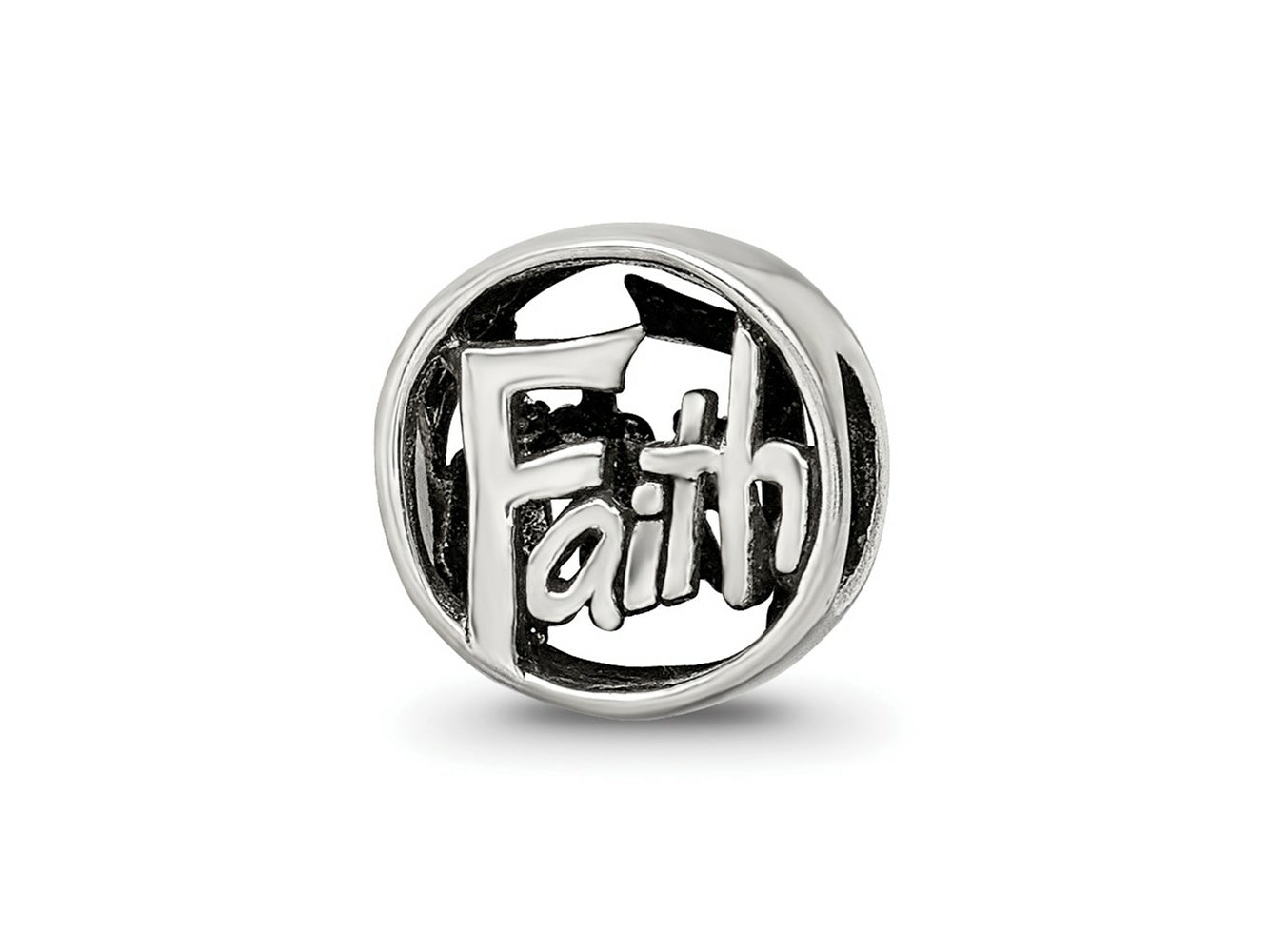 Reflections 925 Sterling Silver Faith Bead 8 x 8 mm