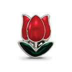 Reflections 925 Sterling Silver Enameled Tulip Bead 10 x 8 mm