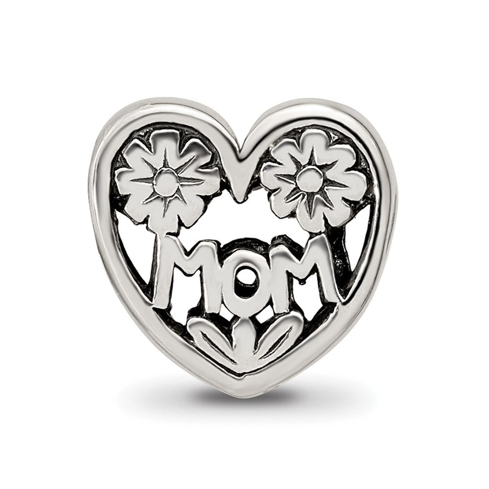 Reflections 925 Sterling Silver Mom Heart Bead 10 x 10 mm