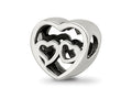 Reflections 925 Sterling Silver Two Hearts Bead 10 x 10 mm