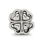 Reflections 925 Sterling Silver Four Leaf Heart Clover Bead 10 x 10 mm