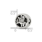 Reflections 925 Sterling Silver Dove and Peace Sign Bead 10 x 10 mm