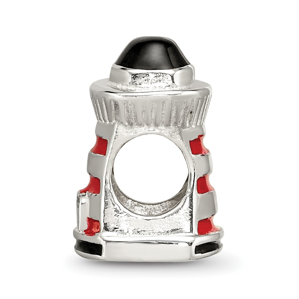 Reflections 925 Sterling Silver Enameled Lighthouse Bead 11 x 6 mm