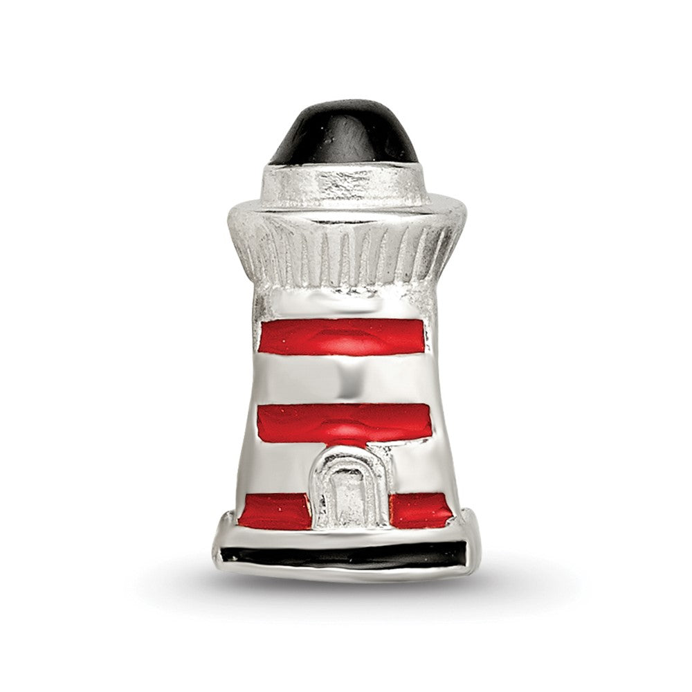 Reflections 925 Sterling Silver Enameled Lighthouse Bead 11 x 6 mm