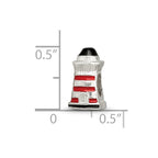 Reflections 925 Sterling Silver Enameled Lighthouse Bead 11 x 6 mm