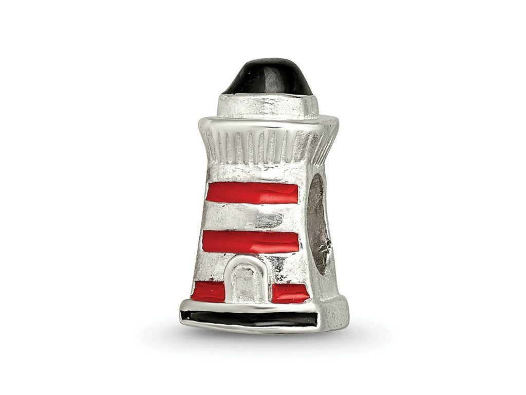 Reflections 925 Sterling Silver Enameled Lighthouse Bead 11 x 6 mm