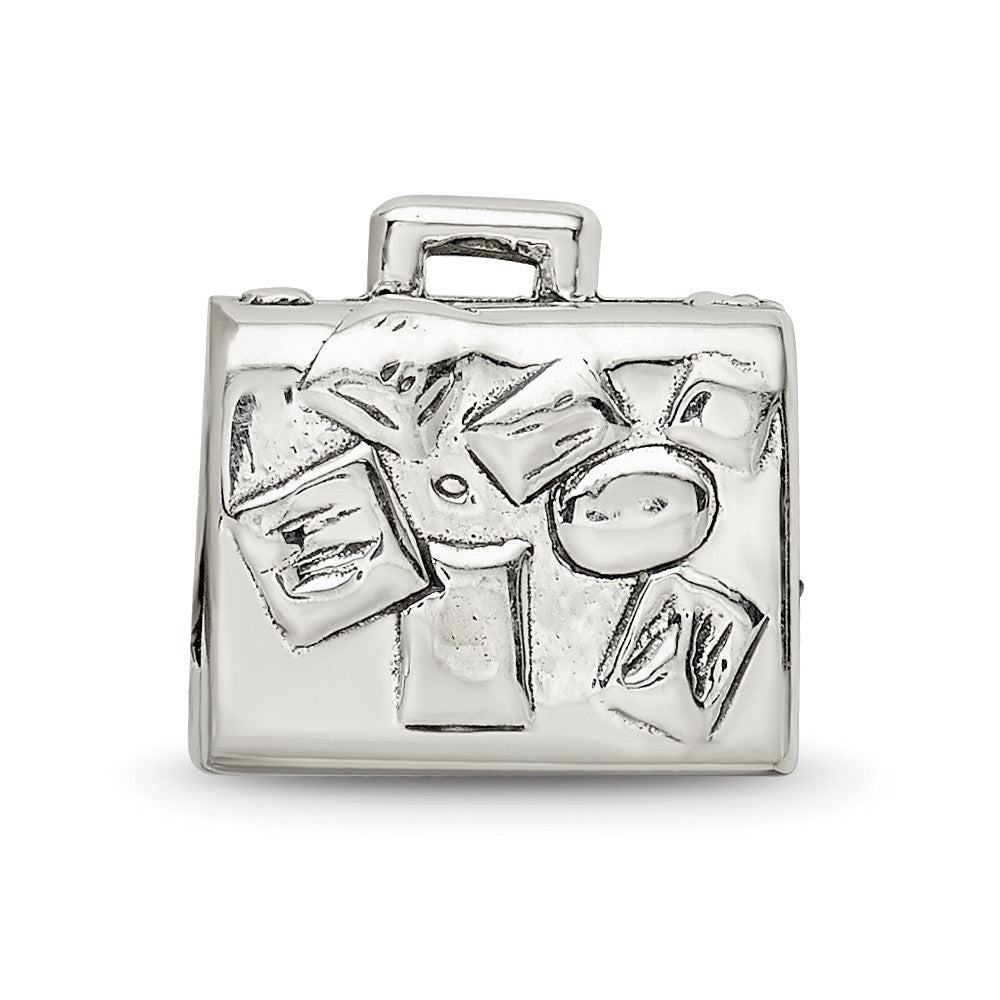 Reflections 925 Sterling Silver Suitcase Bead 10 x 10 mm