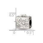 Reflections 925 Sterling Silver Suitcase Bead 10 x 10 mm