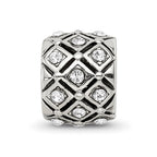 Reflections 925 Sterling Silver April Preciosa Crystal Bead 10 x 8 mm