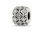 Reflections 925 Sterling Silver April Preciosa Crystal Bead 10 x 8 mm