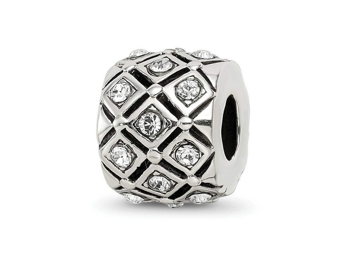 Reflections 925 Sterling Silver April Preciosa Crystal Bead 10 x 8 mm