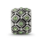 Reflections 925 Sterling Silver August Preciosa Crystal Bead 10 x 8 mm