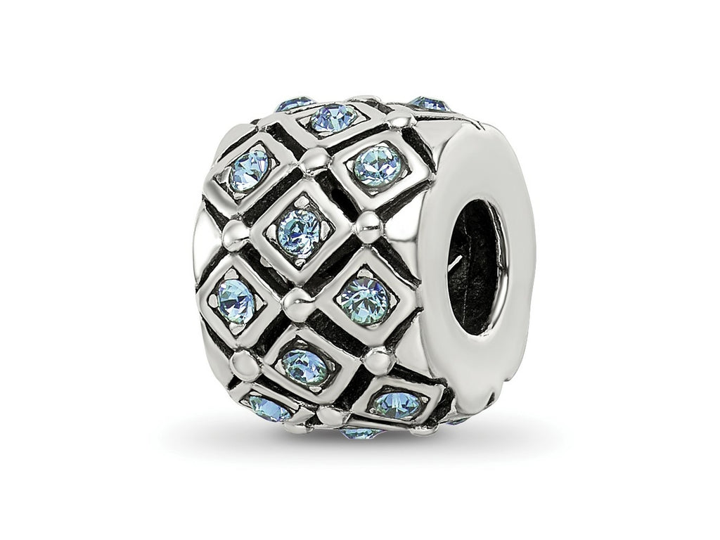Reflections 925 Sterling Silver December Preciosa Crystal Bead 10 x 8 mm