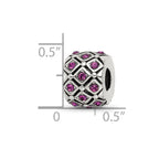 Reflections 925 Sterling Silver February Preciosa Crystal Bead 10 x 8 mm