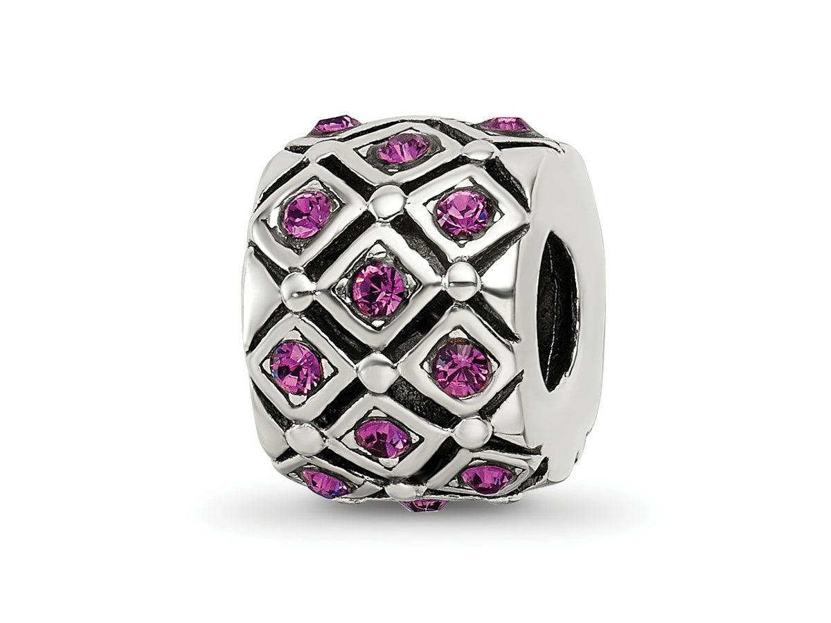 Reflections 925 Sterling Silver February Preciosa Crystal Bead 10 x 8 mm