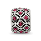 Reflections 925 Sterling Silver July Preciosa Crystal Bead 10 x 8 mm