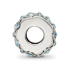 Reflections 925 Sterling Silver March Preciosa Crystal Bead 10 x 8 mm