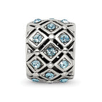 Reflections 925 Sterling Silver March Preciosa Crystal Bead 10 x 8 mm