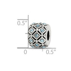 Reflections 925 Sterling Silver March Preciosa Crystal Bead 10 x 8 mm
