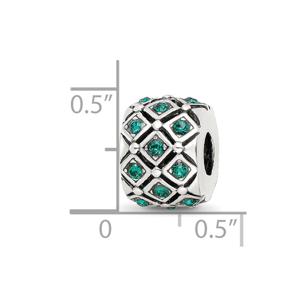 Reflections 925 Sterling Silver May Preciosa Crystal Bead 10 x 8 mm
