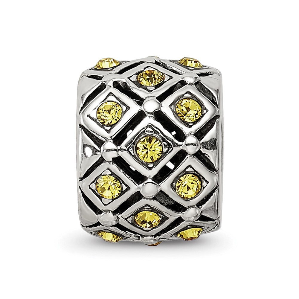 Reflections 925 Sterling Silver November Preciosa Crystal Bead 10 x 8 mm