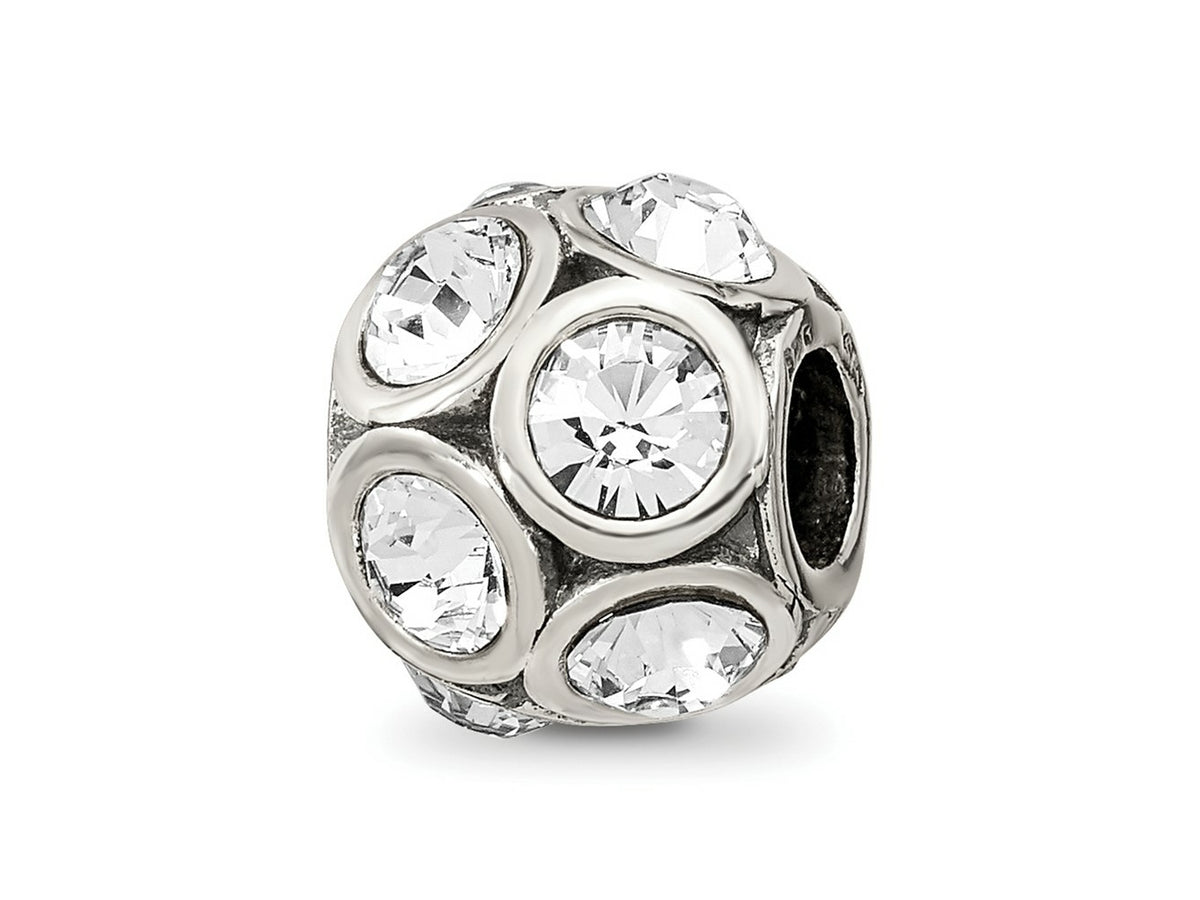 Reflections 925 Sterling Silver April Preciosa Crystal Bead 10 x 9 mm